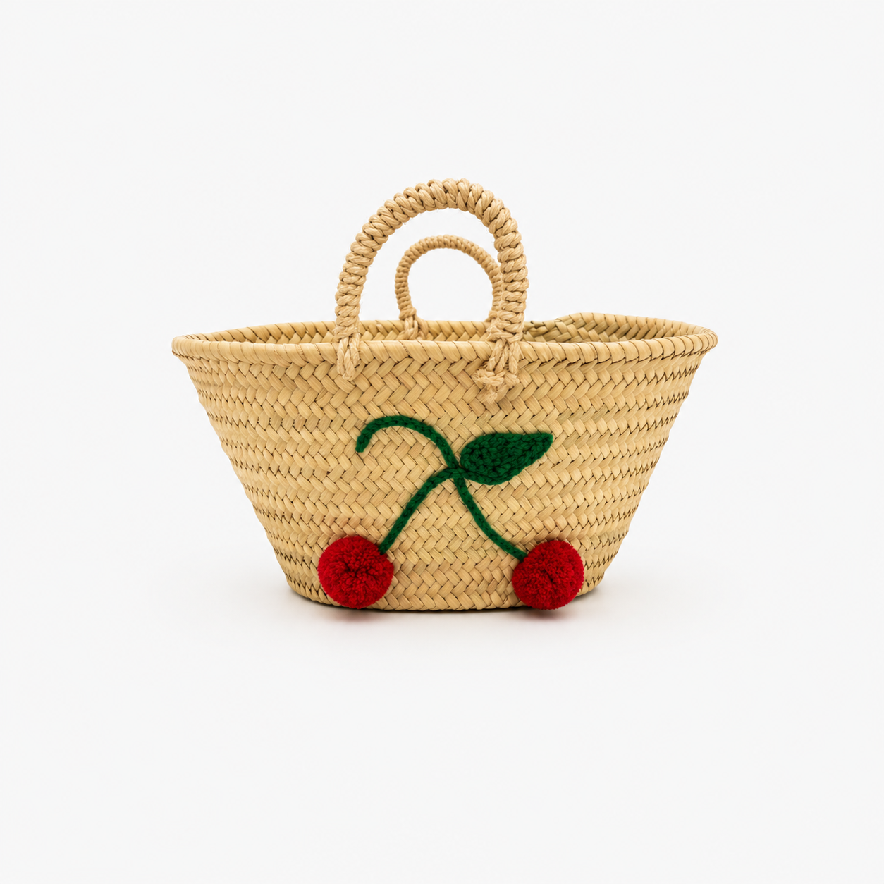 Bolso Capazo con Cereza Bordada
