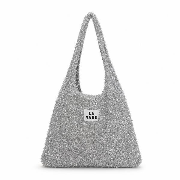 Bolso Purpurina Plateado