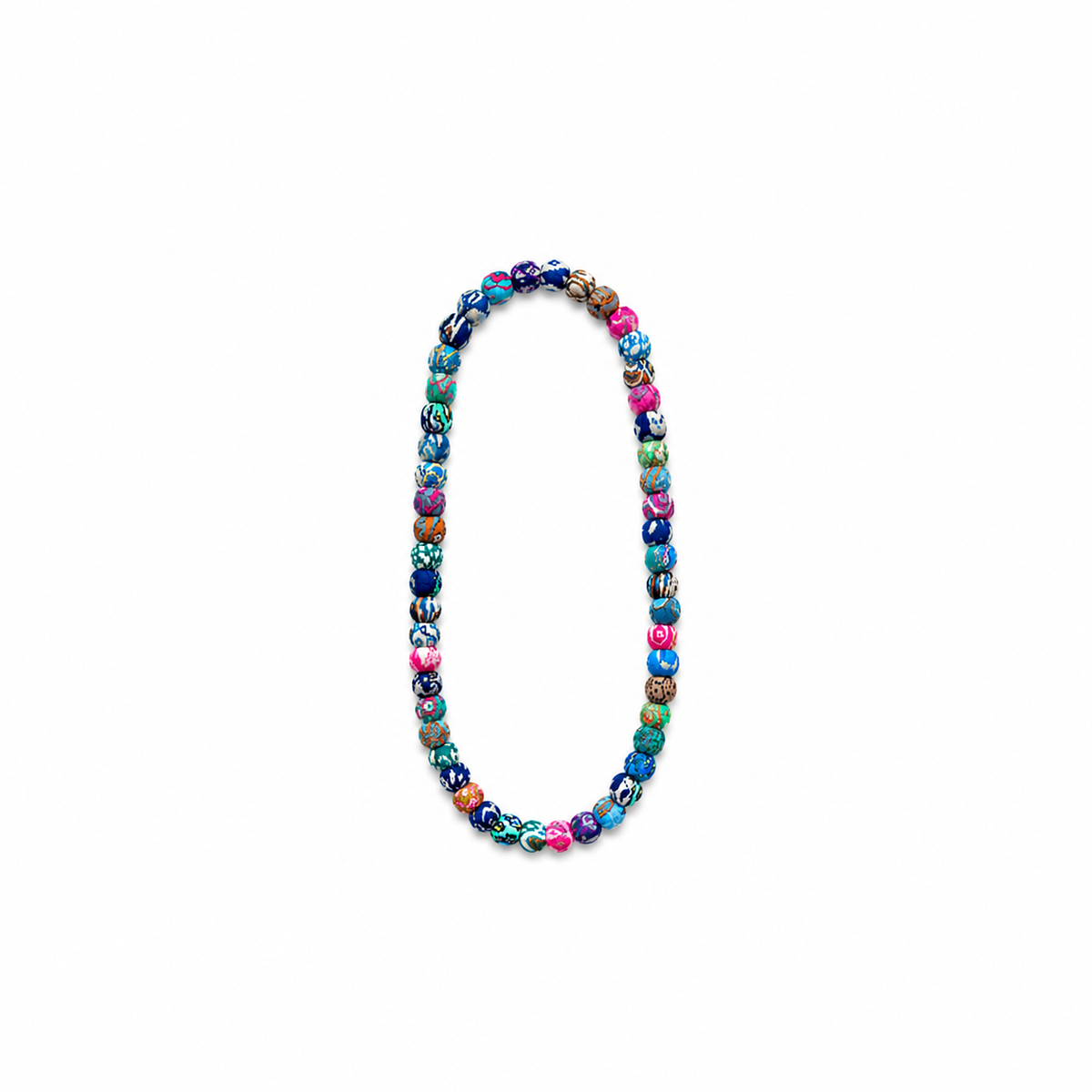 Collares Bolas Tela Estampadas