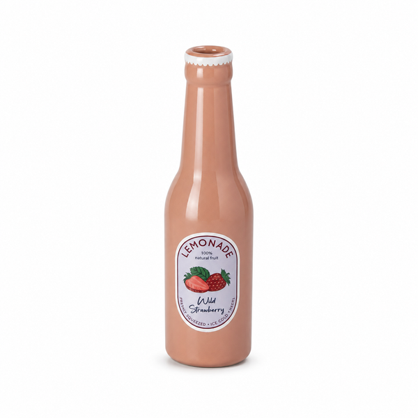 Florero Jarrón Botella Limonada Fresa