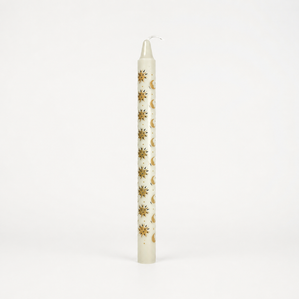 Vela de Candelabro Blanca Astros