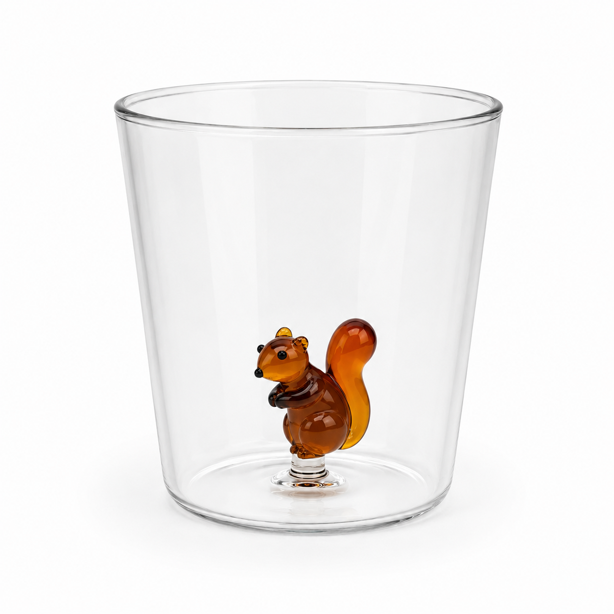 Glass Cup Squirrel Figure Inside