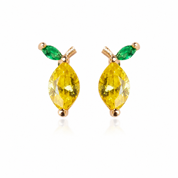 Mini Pendientes Limón Brillantes