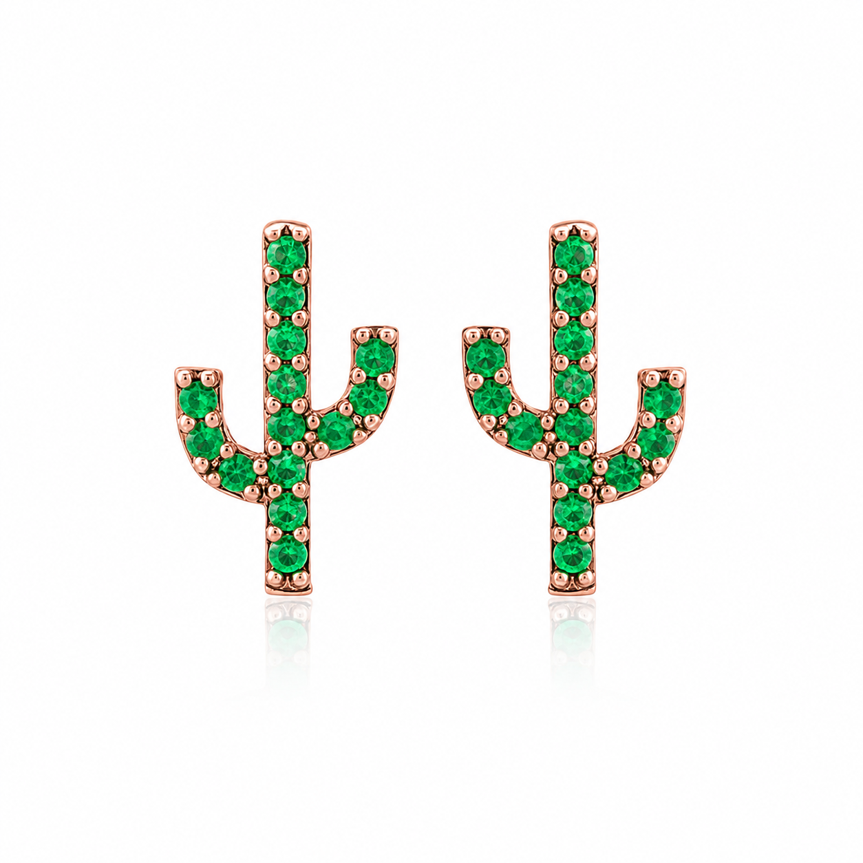 Mini Pendientes Cáctus Brillantes