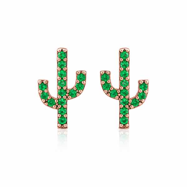Mini Pendientes Cáctus Brillantes