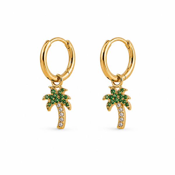 Mini Pendientes Arito Palmera Brillantes