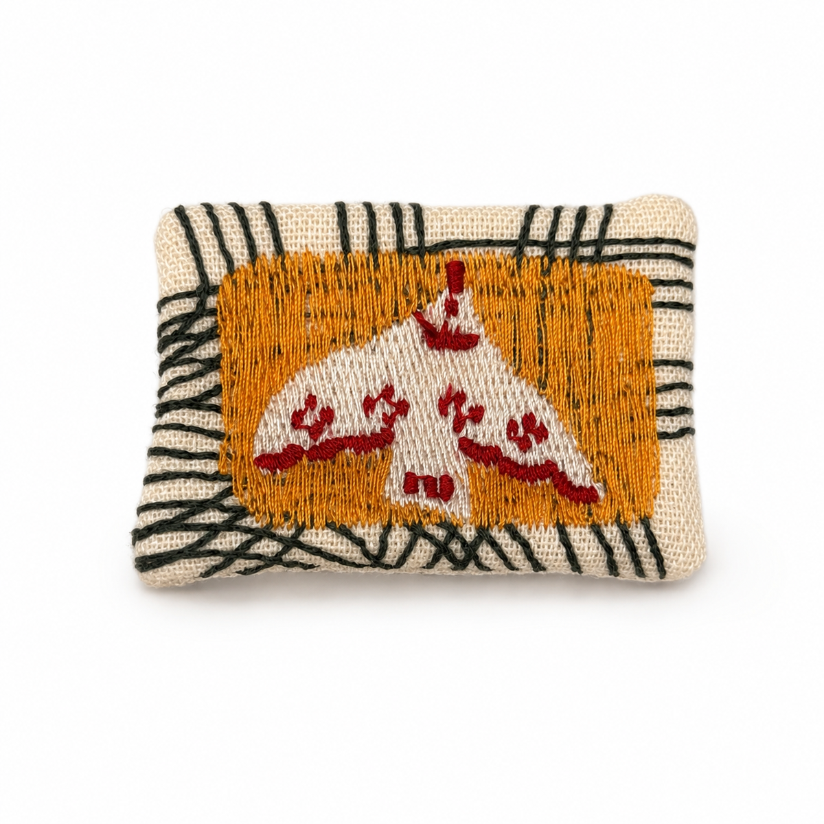 Broche Rectangular con Pájaro