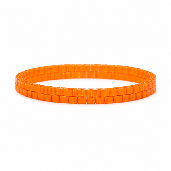 Anillo Miyuki Naranja Oscuro
