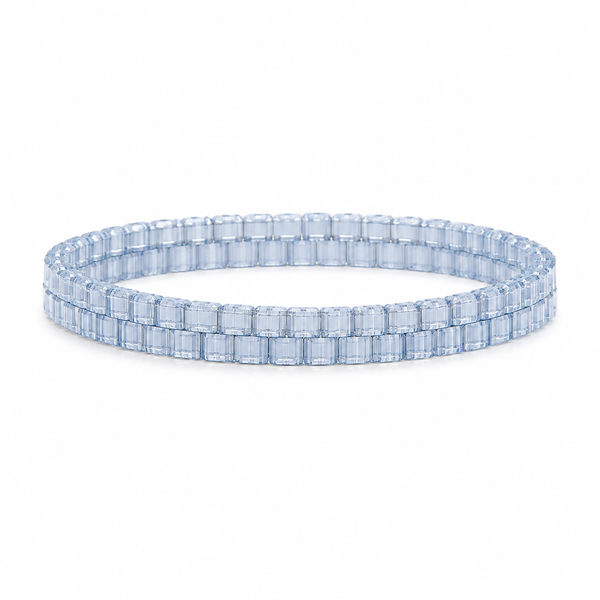Anillo Miyuki Fino Azul Claro