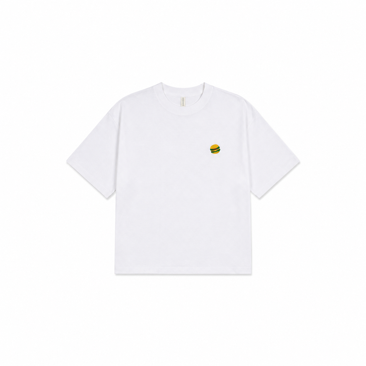 Camiseta Blanca Burger Bordada