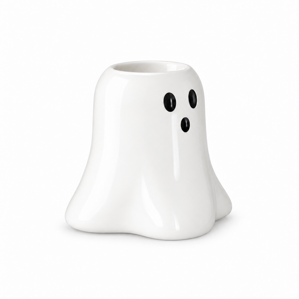 Lámpara Aromática de Cerámica, Quemador Aceites Esenciales Cera Wax Melts Fantasma