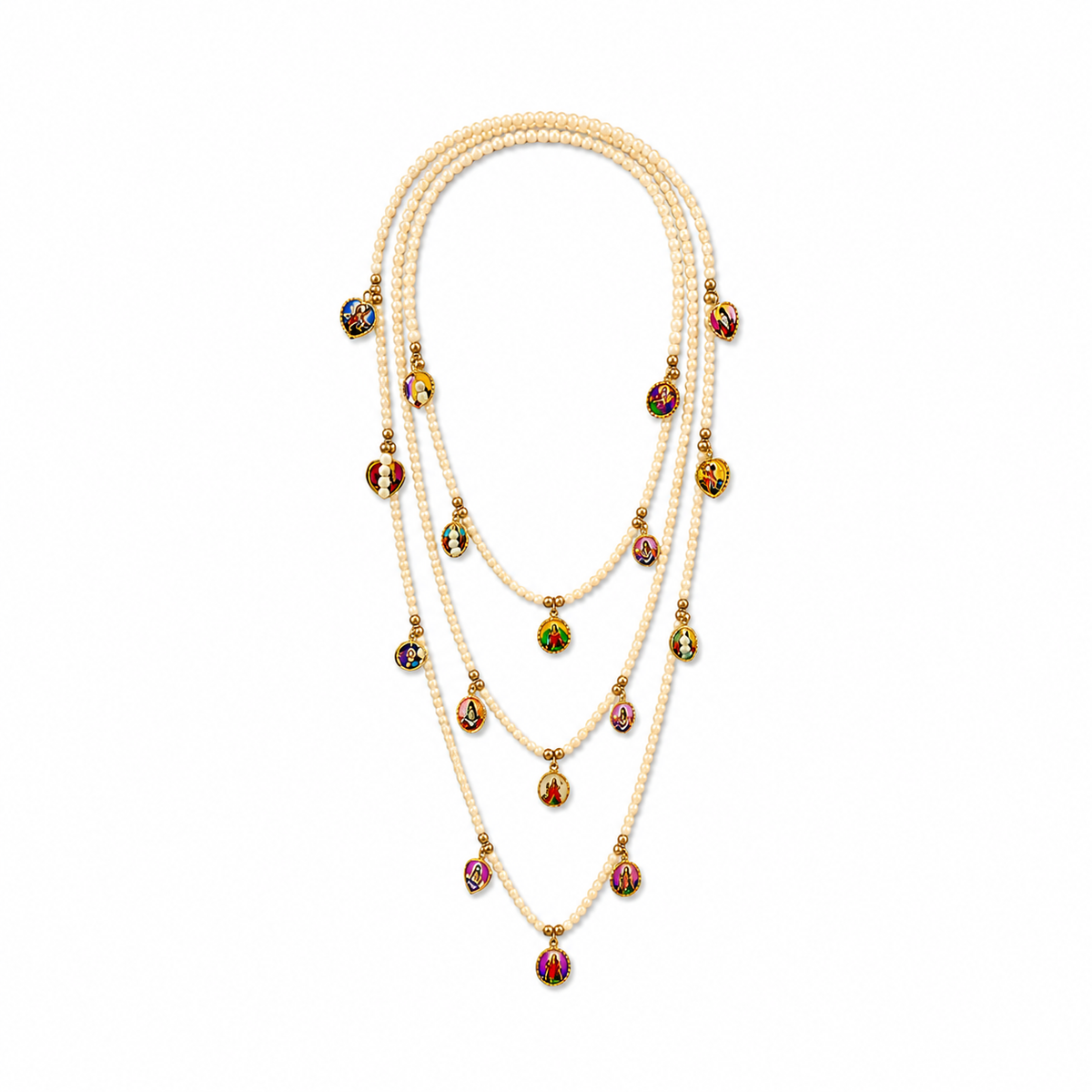 Collar Cuentas Escapulario Budha 170 cm Largo