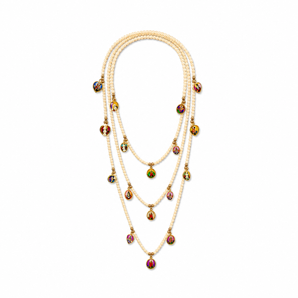 Collar Cuentas Escapulario Budha 170 cm Largo
