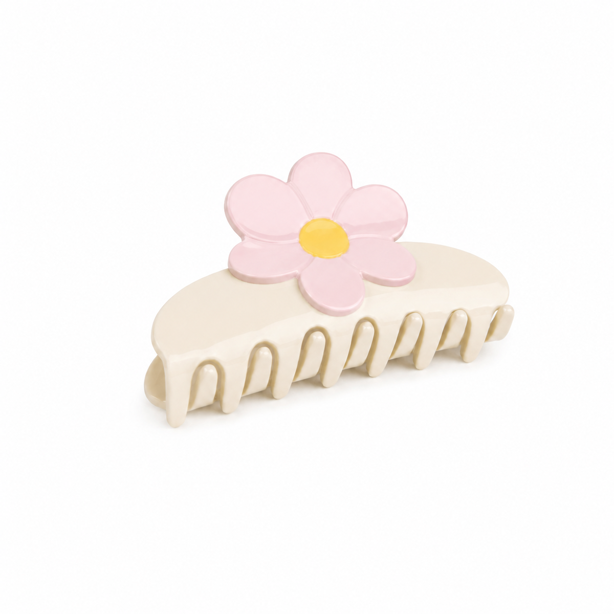Pinza de Pelo Crema con Flor