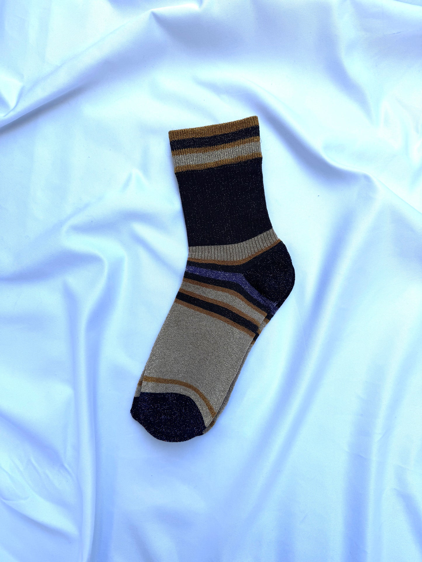 Calcetines Mujer Purpurina Beige