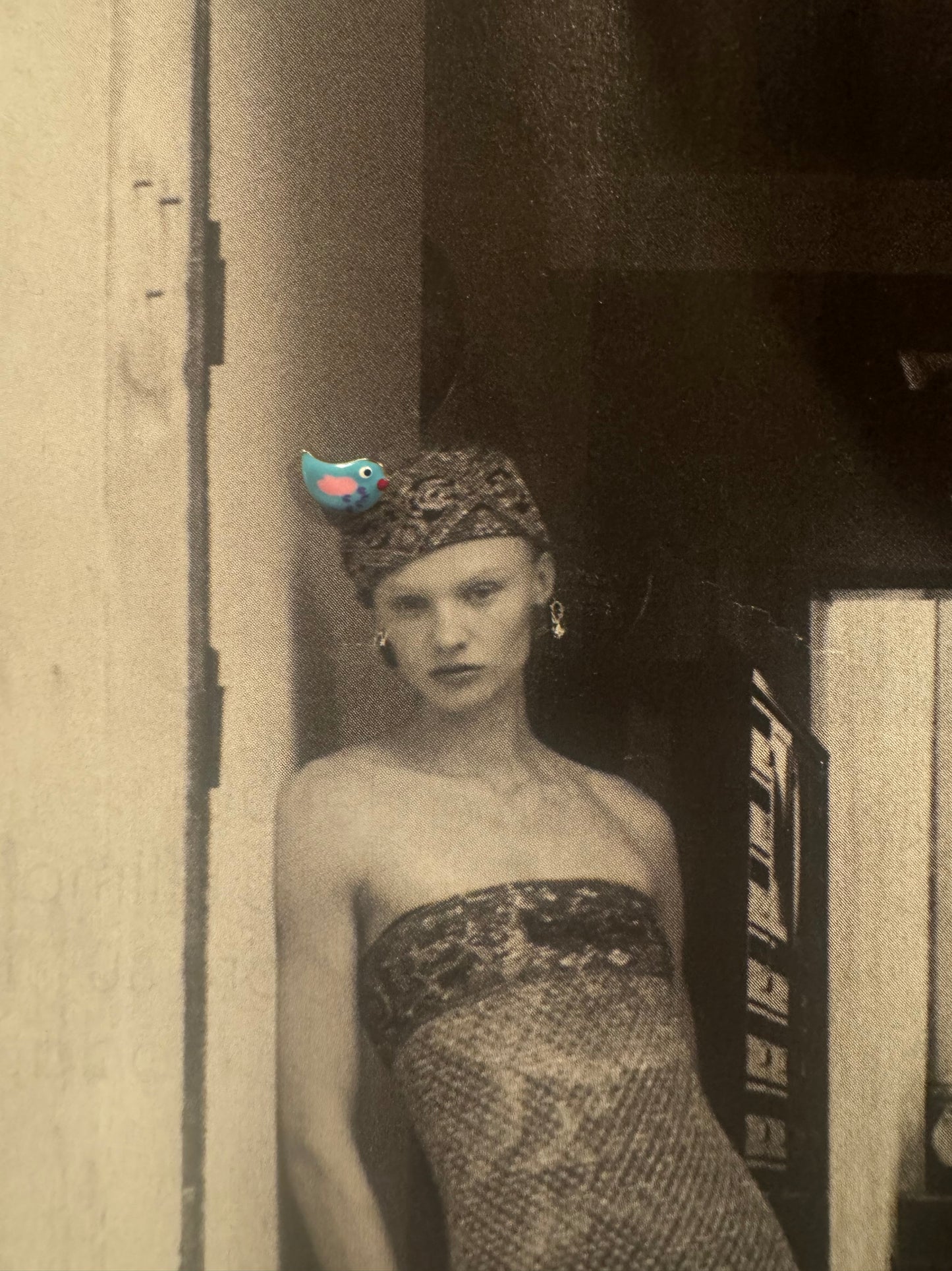 Mini Pendientes Pájaro Pajarito Azul con Colores