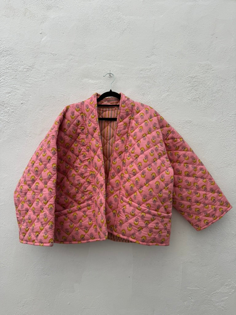 Chaqueta Rosa Acolchada