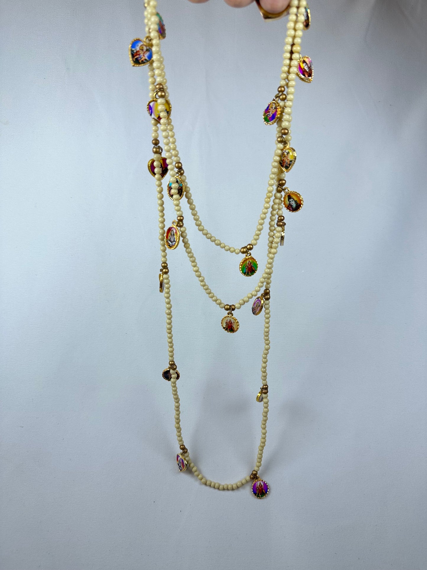 Collar Cuentas Escapulario Budha Crudo 170cm