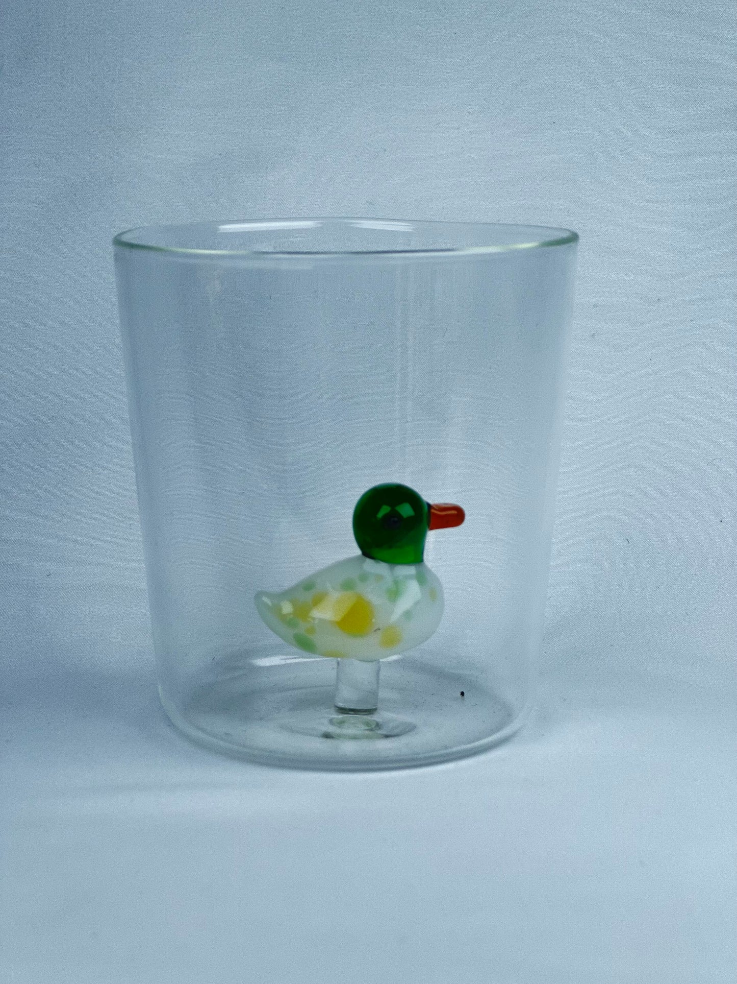 Vaso Vidrio Figura Dentro Pato
