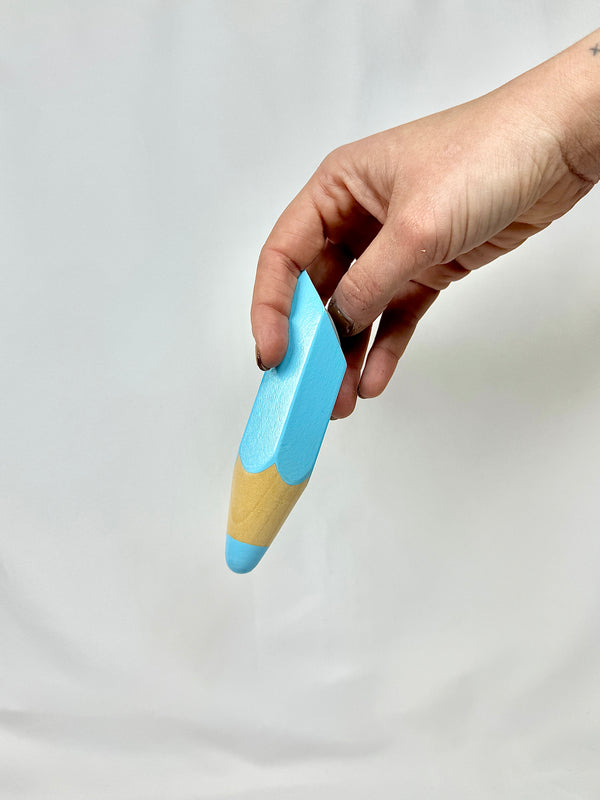 Colgador Pared Lápiz Azul Clarito