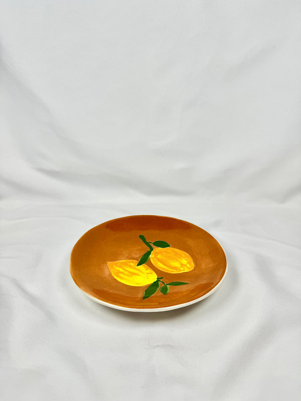 Plato Limones Marrón
