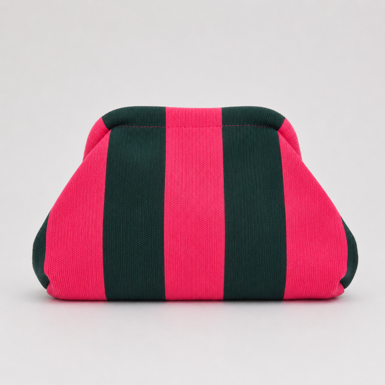 Clutch Rayas Verde y Rosa