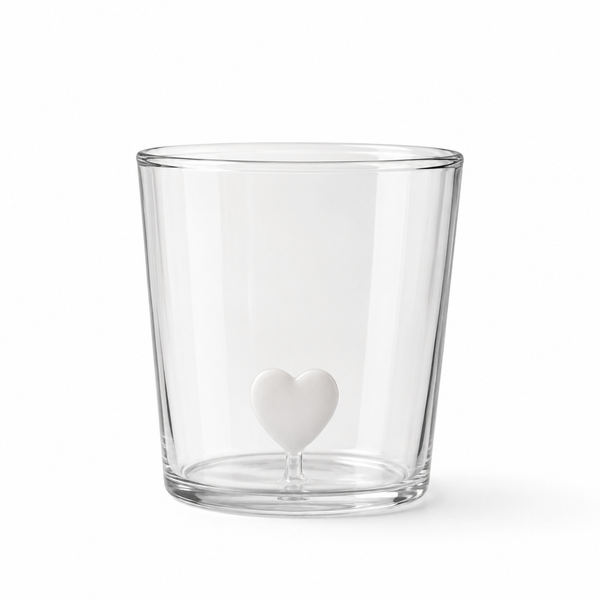 Vaso Figura Corazón Blanco