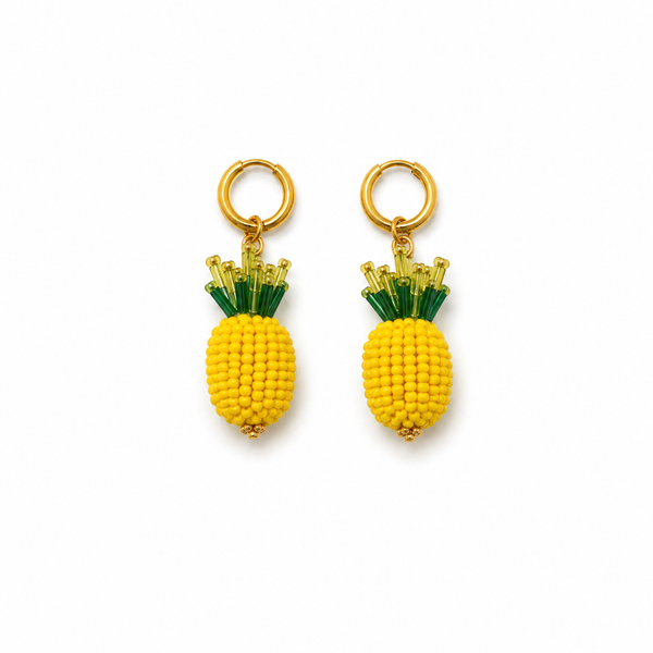 Pendientes Cuentas en Forma de Piña