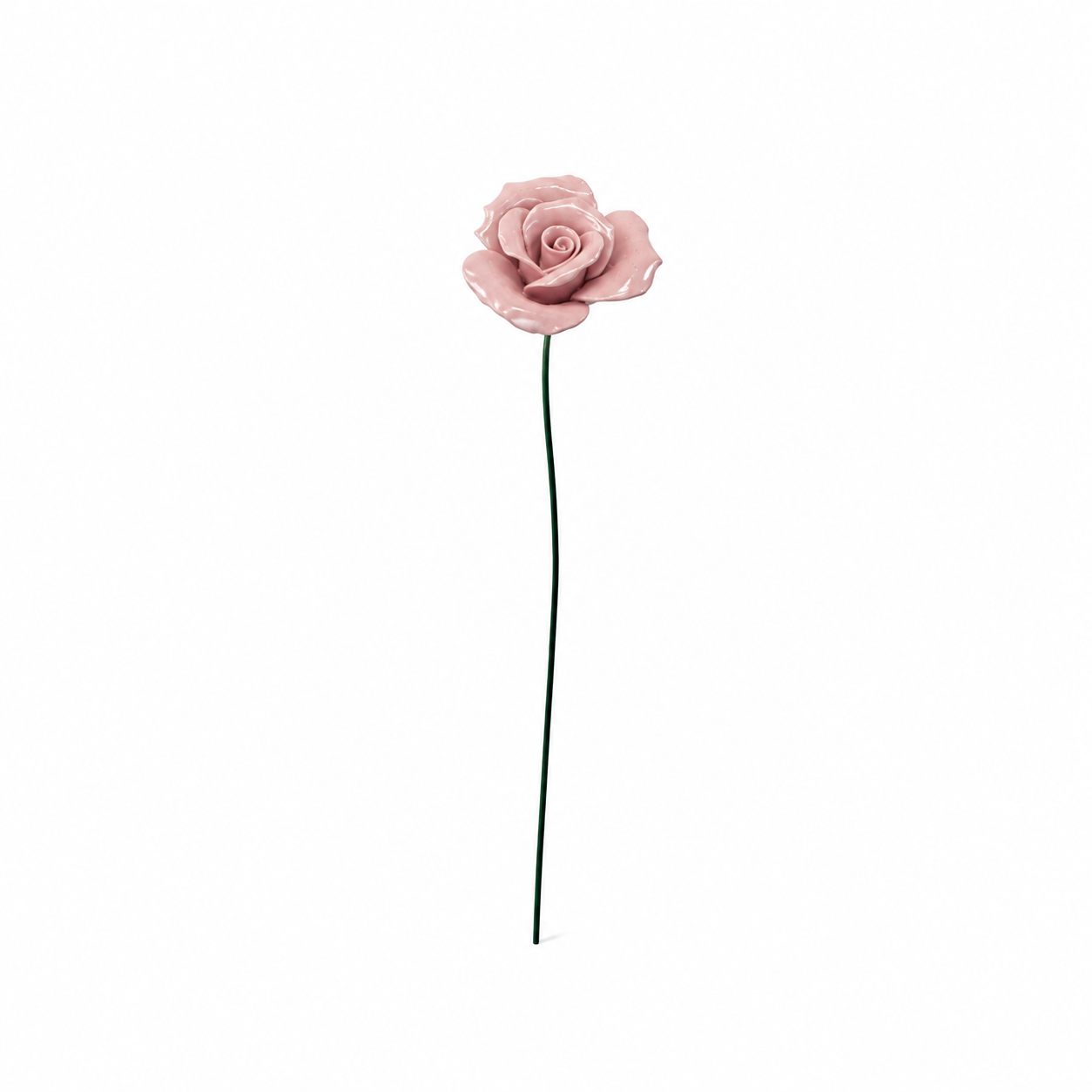 Flor Cerámica Rosa Malva