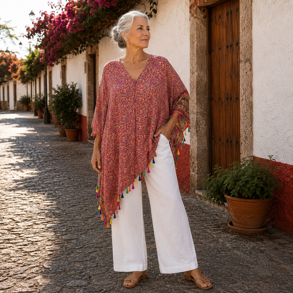 Fuchsia Poncho