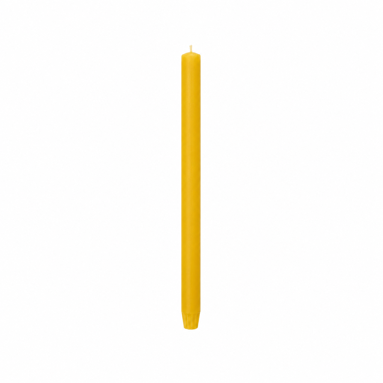 Smooth Mustard Taper Candle