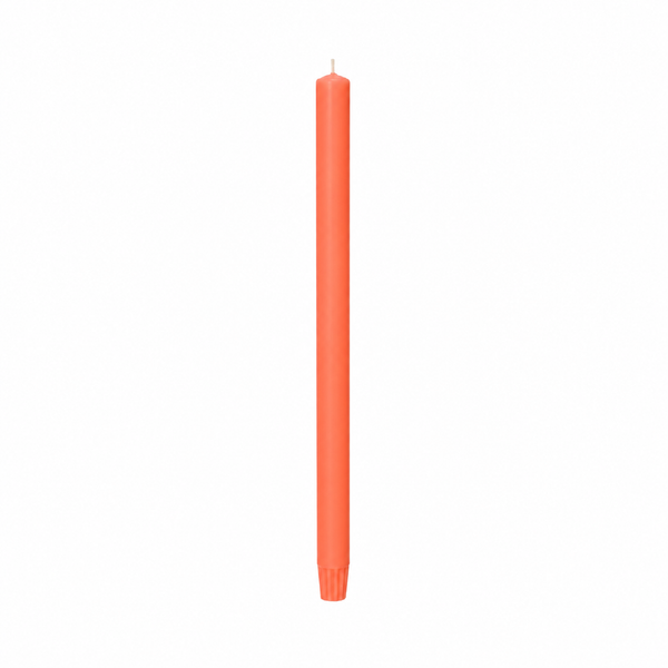 Vela de Candelabro Lisa Naranja Coral Claro