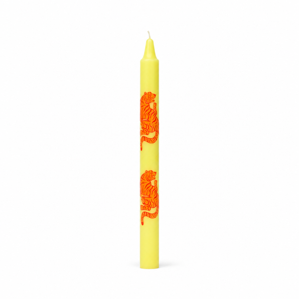 Vela de Candelabro Amarilla Tigres