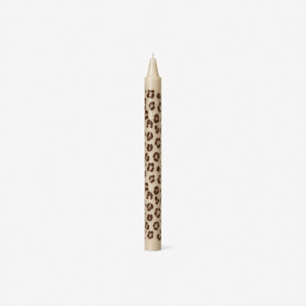 Vela de Candelabro Caqui Leopardo