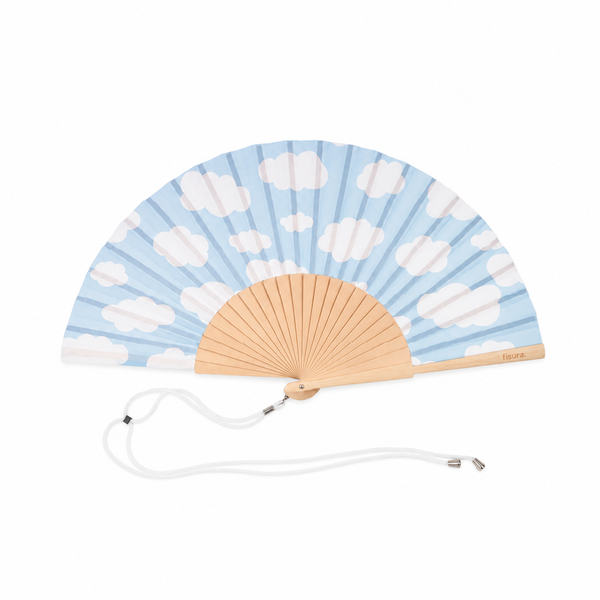 Blue Fan with Clouds
