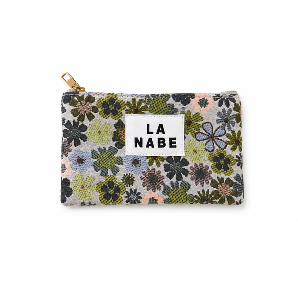 Wallet Upholstery Flowers Gray Background