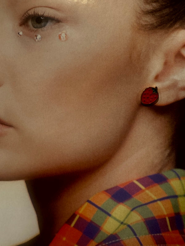 Mini Pendientes Fresa