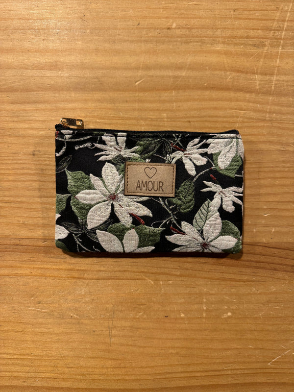 Monedero Tapicería Amour Flores Blancas