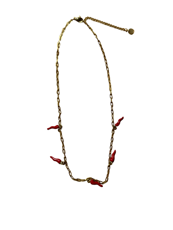 Collar Dorado Eslabones con Guindillas