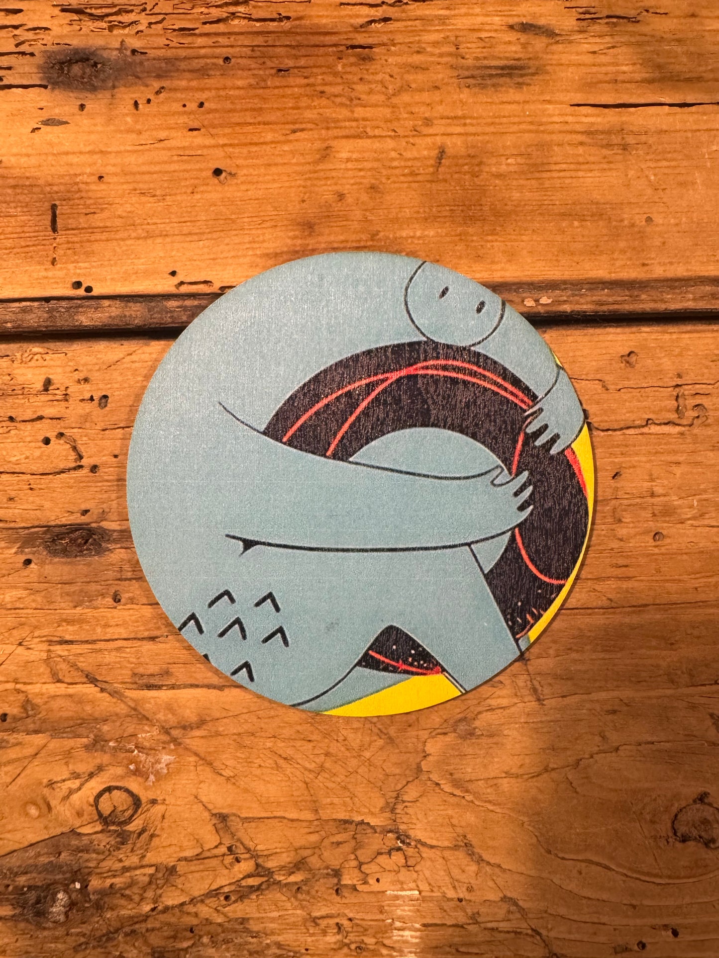 Posavasos Suelto Muñeco Azul