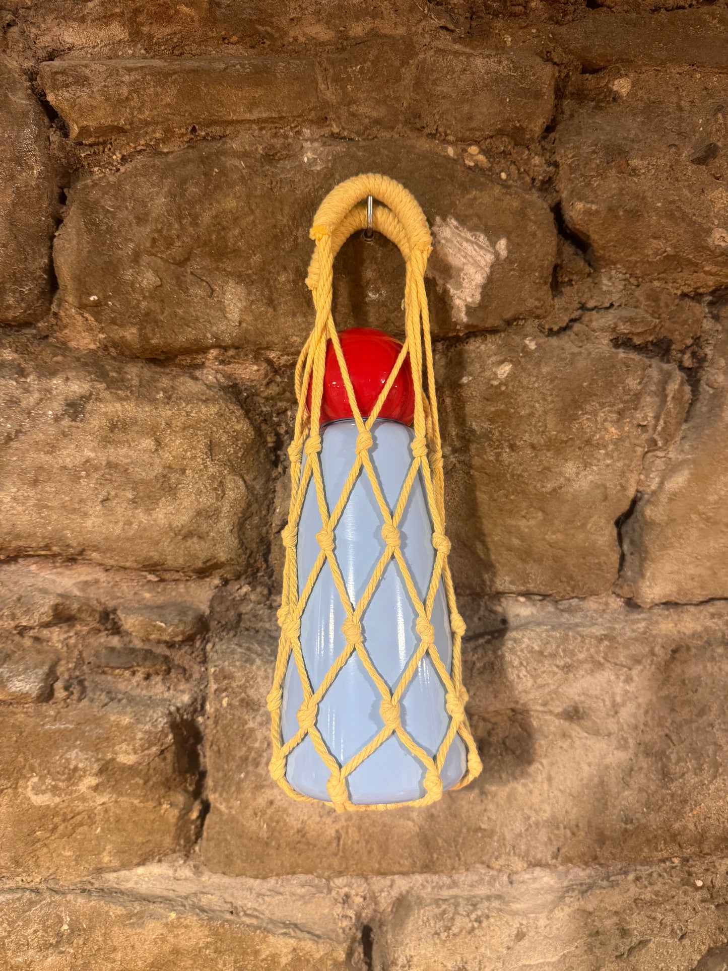 Bolsa Crochet para Botella Amarilla