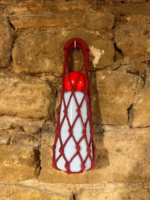 Bolsa Crochet para Botella Granate