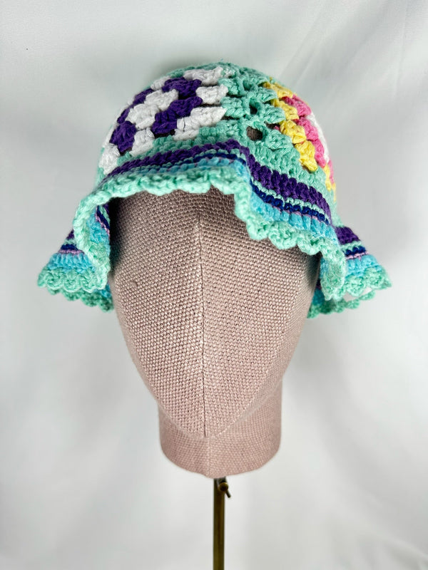 Sombrero Ganchillo Turquesa