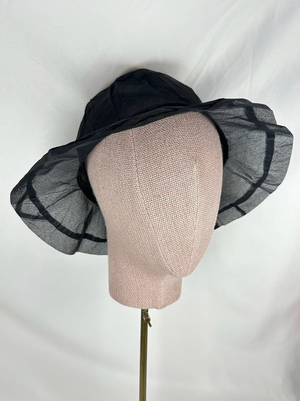 Sombrero Lino Ala Corta Negro