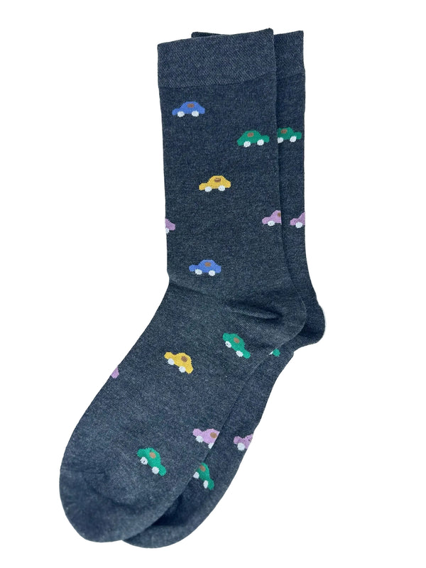 Calcetines Hombre Gris Coches