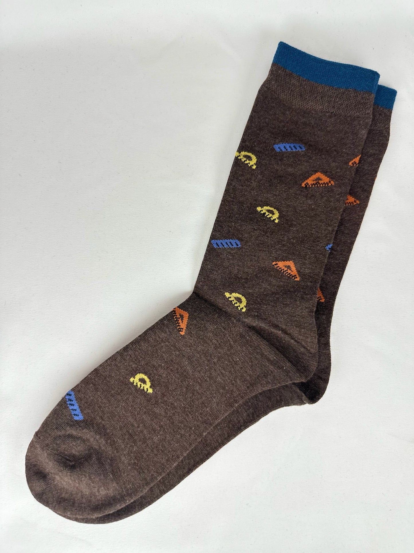 Calcetines Hombre Marrón Reglas
