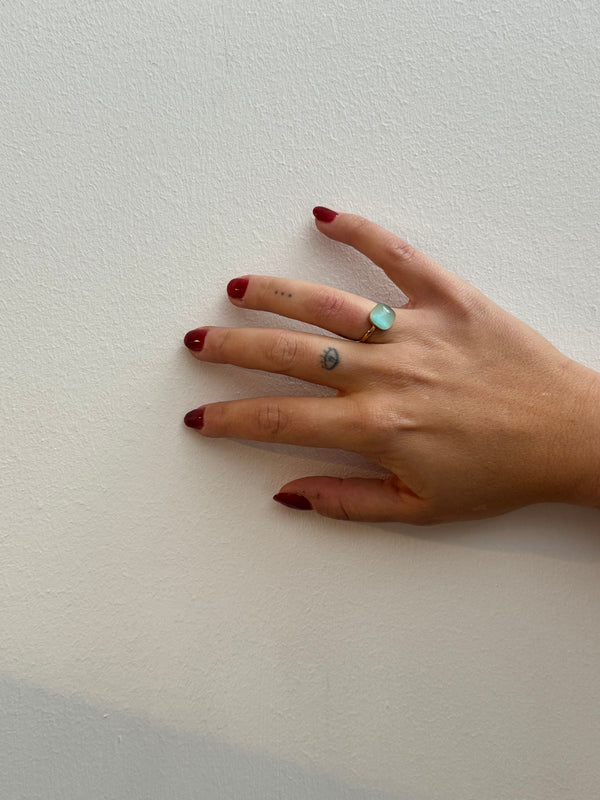 Anillo Estilo Pomellato Turquesa Claro