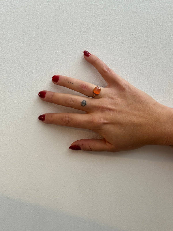 Anillo Estilo Pomellato Naranja Oscuro
