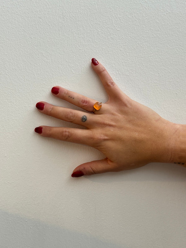 Anillo Estilo Pomellato Naranja Claro