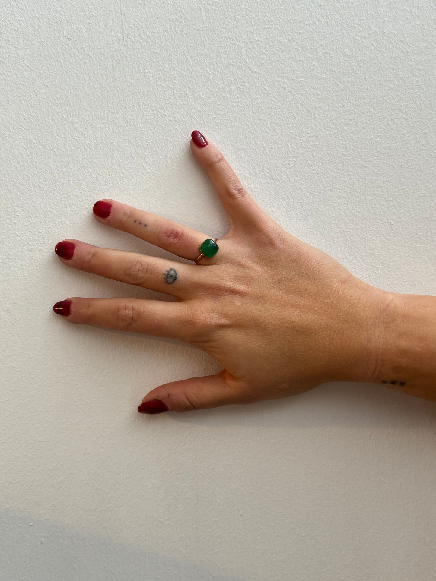 Anillo Estilo Pomellato Verde Oscuro